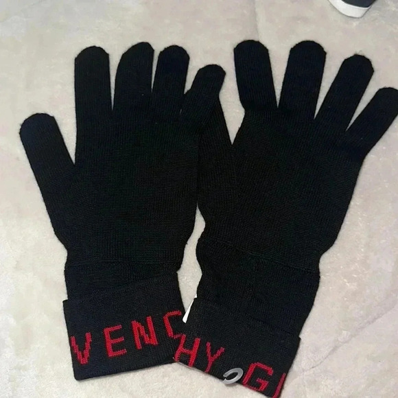 Givenchy Accessories - Givenchy Wool Logo Gloves